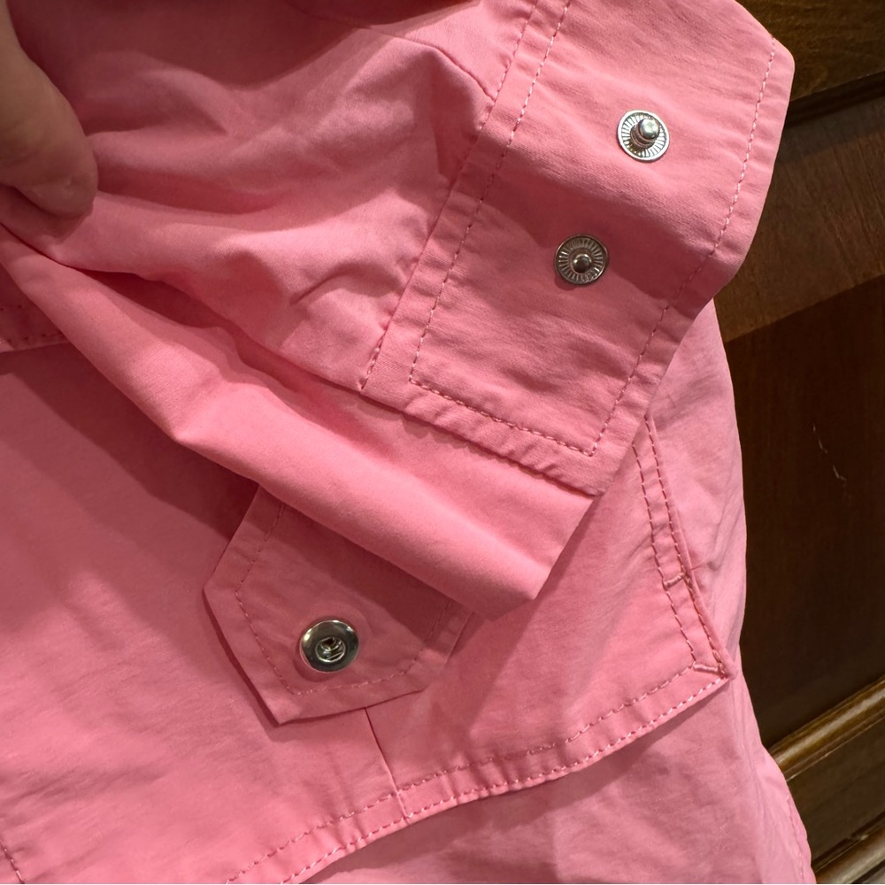 J. Crew Perfect Lightweight Rain Jacket Pink Orange Size Small - Picture 13 of 16